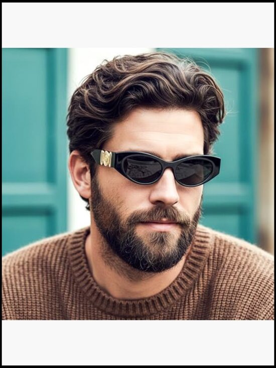 Retro Cat Eye Sunglasses Plastic Frame Narrow Thick Style UV400 Protection main image 7